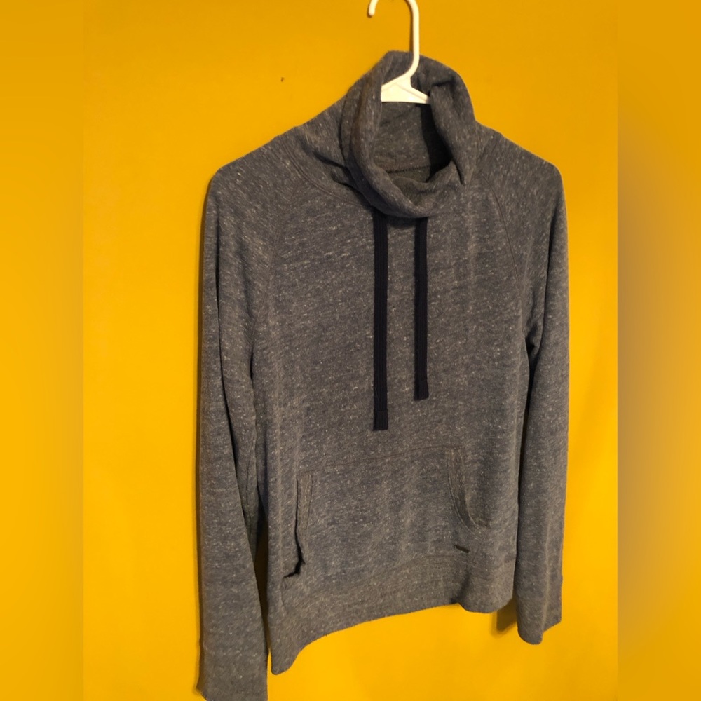 Express Cowl Neck Mens Fleece Pullover Size Small Blue